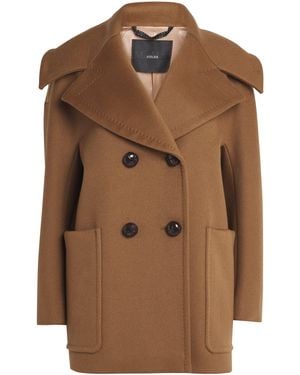 Max Mara Cashmere Pea Coat - Brown