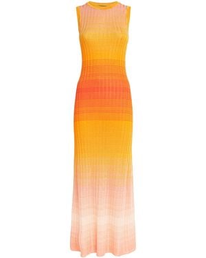 Maje Tie-Dye Knitted Maxi Dress - Orange
