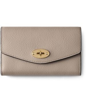 Mulberry Medium Leather Folded Darley Wallet - Natural