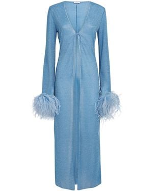 Oséree Lumiere Plumage Kaftan - Blue
