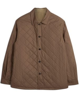dunhill Cotton-Cashmere Corduroy Reversible Overshirt - Brown