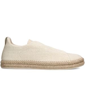 ZEGNA Canvas Triple Stitch Espadrilles - Natural