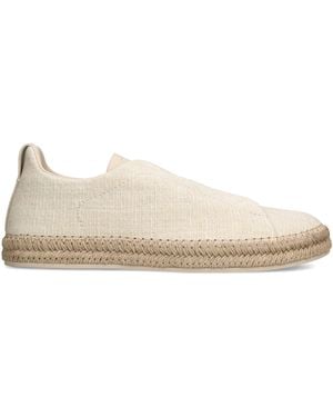 ZEGNA Canvas Triple Stitch Espadrilles - Natural