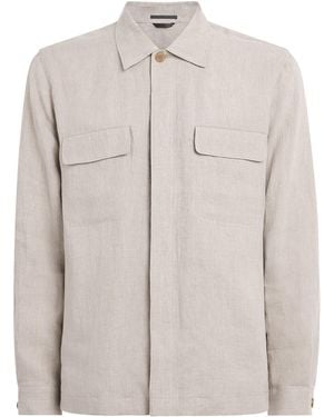 Sunspel Linen Overshirt - Grey