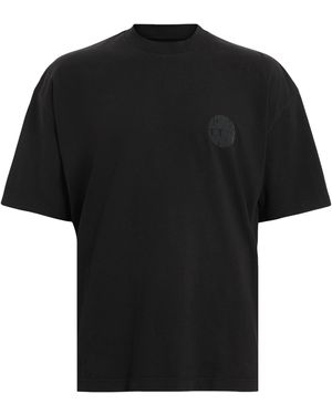 AllSaints Organic Cotton Waved T-Shirt - Black