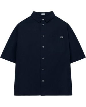 Loewe Anagram Short-Sleeve Shirt - Blue