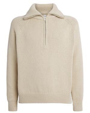 NN07 Cotton Half-Zip Sweater - Natural