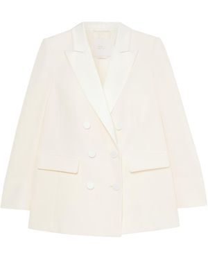 Marina Rinaldi Double-Breasted Blazer - White