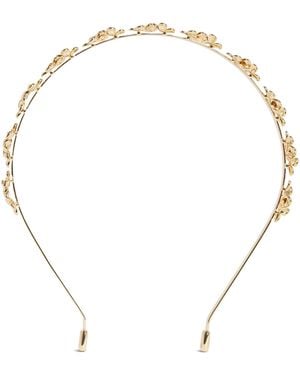 Self-Portrait Metal Floral Cluster Headband - Metallic