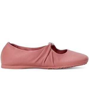 Loewe Leather Pebble Soft Ballet Flats - Red