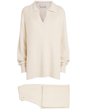 Olivia Von Halle Silk-Cashmere-Blend Hutton Pyjama Set - White
