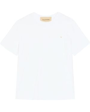 Valentino Garavani Cotton Vgold T-Shirt - White
