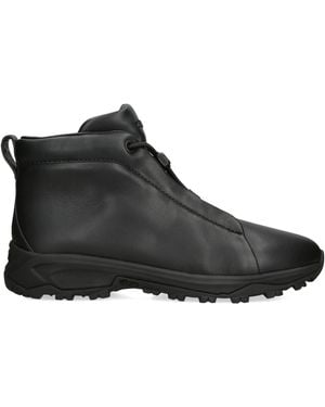 ZEGNA Leather Triple Stitch Vetta Trainers - Black