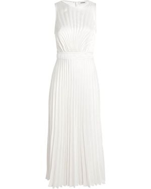 Sandro Pleated Midi Dress - White