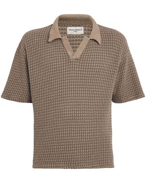 Officine Generale Crochet Polo Shirt - Brown