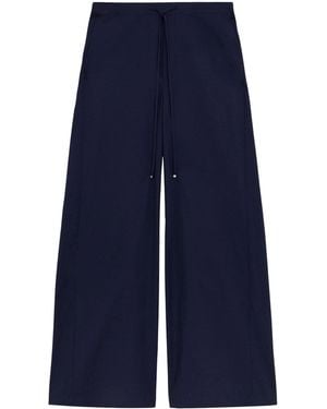 Loewe X Paula's Ibiza Cotton Satin Drawstring Trousers - Blue