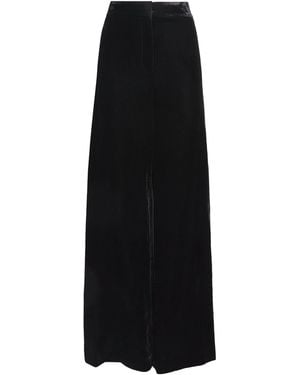 Veronica Beard Velvet Alex Wide-Leg Trousers - Black