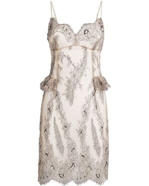 Rosamosario Embroidered Mini Nightdress - Natural
