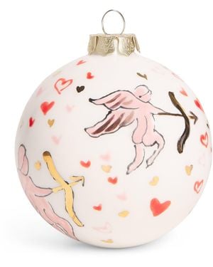 Jayne Redmond Heart Lock And Key Bauble - Pink