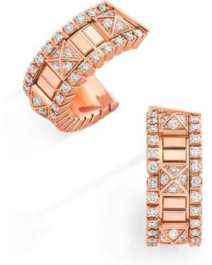 Marli New York Mini And Diamond Life Hoop Earrings - White