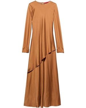MAX&Co. Silk-Blend Maxi Dress - Brown