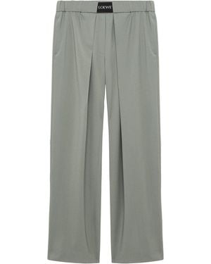 Loewe Wool-Blend Tailored Trousers - Grey