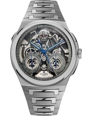 Czapek Stainless Steel Antarctique Rattrapante R.U.R Watch - Metallic