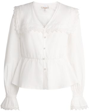 Barbour Cotton Tisbury Blouse - White