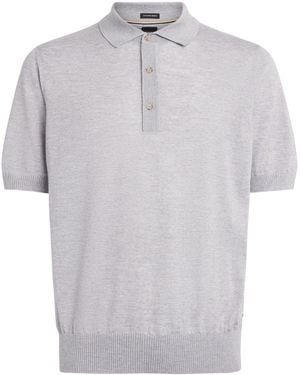 BOSS Virgin Wool Polo Shirt - Grey