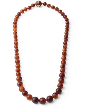 Prada Plexiglass Beaded Necklace - Red