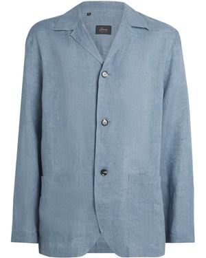 Brioni Linen Overshirt - Blue