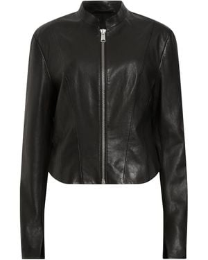 AllSaints Leather Sadler Jacket - Black