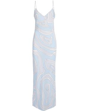 PUCCI Silk Print Maxi Dress - White
