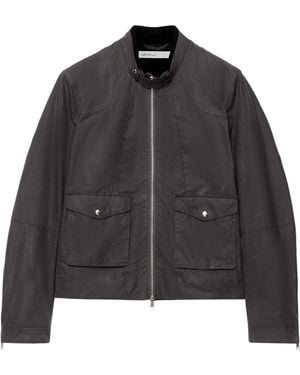 AllSaints Waxed Cotton Kirk Racer Jacket - Black