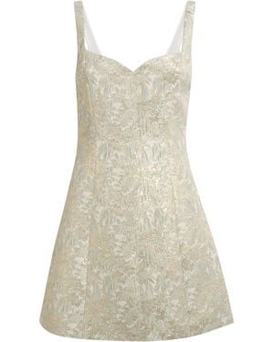 Alice + Olivia Jacquard Eve Mini Dress - Natural