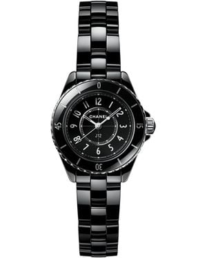 CHANEL Ceramic And Steel J12 Watch - Black
