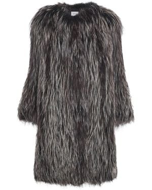 Yves Salomon Fox Fur Coat - Gray