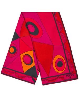 PUCCI Silk Angoli Scarf - Red