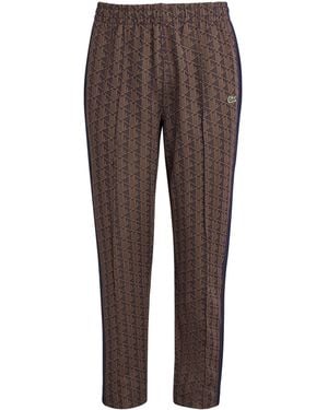 Lacoste Monogram Jacquard Paris Sweatpants - Brown