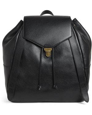Emporio Armani Pebbled Leather Backpack - Black