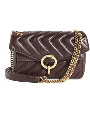 Sandro Small Quilted Leather Yza Shoulder Bag - Brown