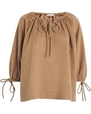 By Malene Birger Wool-Silk-Cashmere Lilyrose Blouse - Natural