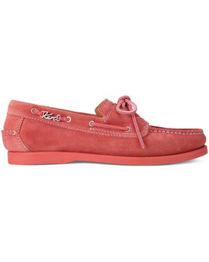 Kurt Geiger Suede Boat Shoes - Red