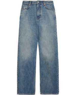 Loewe Anagram Wide-Leg Jeans - Blue