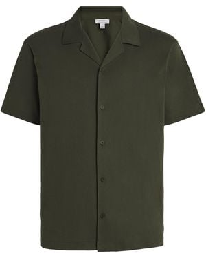Sunspel Supima Cotton Riviera Shirt - Green