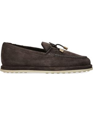 Tod's Suede Gomma Slippers - Brown