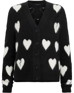 AllSaints Wool-Alpaca-Blend Amora Cardigan - Black