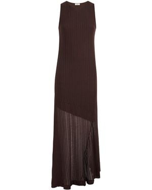 BITE STUDIOS Ribbed Spacia Maxi Dress - Brown