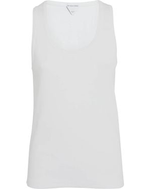 Bottega Veneta White Cotton Tank Top