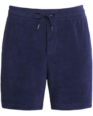 Polo Ralph Lauren Cotton Terry Polo Pony Shorts - Blue